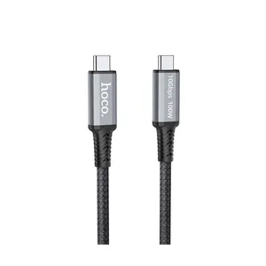 کابل USB-C به USB-C هوکو مدل US01 USB3.1 GEN2 10GBPS 100W طول 1.2 متر