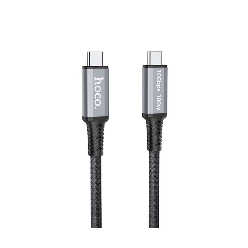 کابل USB-C به USB-C هوکو مدل US01 USB3.1 GEN2 10GBPS 100W طول 1.2 متر