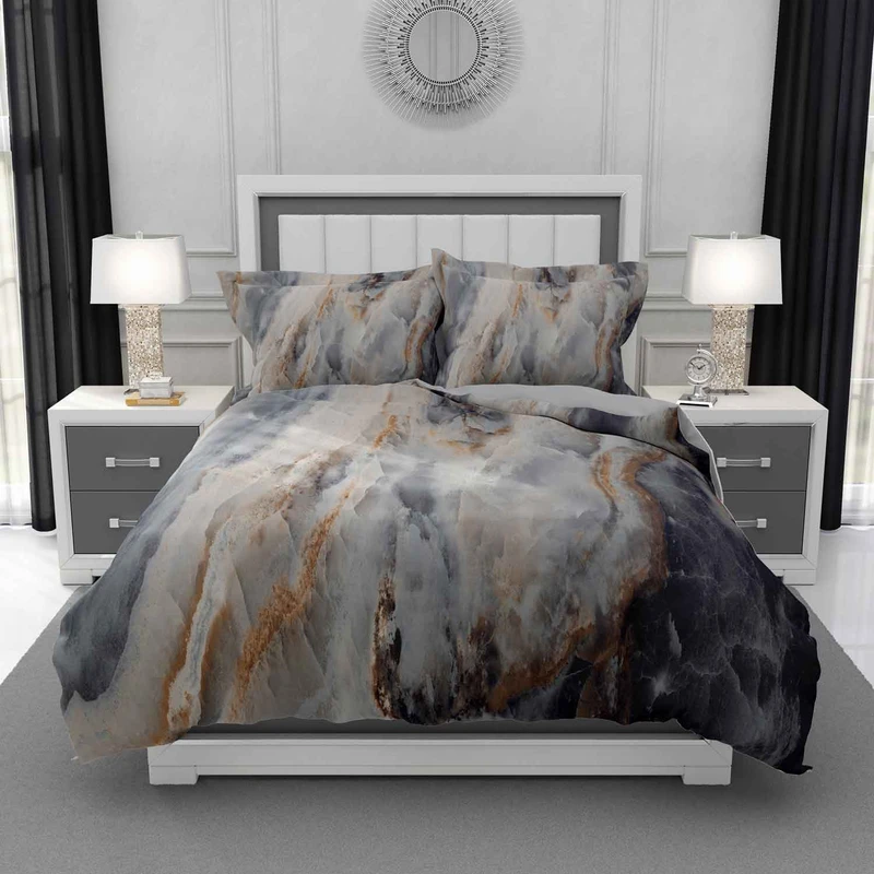 سرویس روتختی مدل مرمری DF155 دو نفره 6 تکه