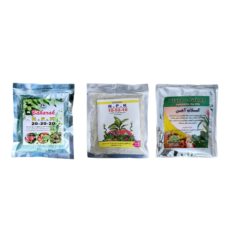 پک کود پودری سبزینگی و رویش بهاران مدل m 10-20-fe بسته سه عددی