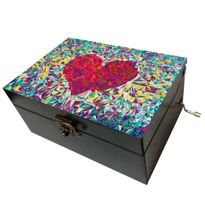 جعبه موزیکال مدل هندلی طرح عشق و قلب کد T1224