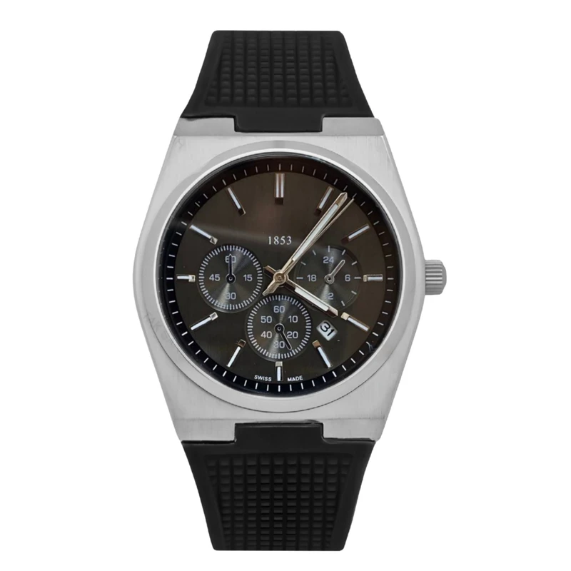 ساعت مچی عقربه‌ای کوارتز مردانه مدل تک زمانه بند رابر کد 01