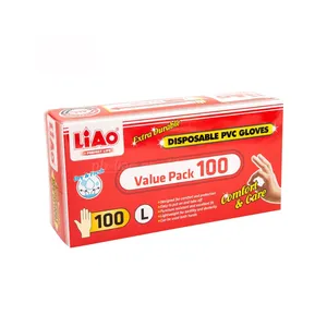 دستکش یکبار مصرف لیائو مدل H130060 بسته 100 عددی