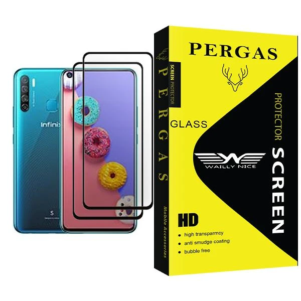 محافظ صفحه نمایش وایلی نایس مدل Pergas Glass MIX002 مناسب برای گوشی موبایل اینفینیکس S5 بسته دو عددی