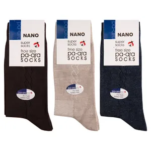 جوراب ساق بلند مردانه پاآرا مدل نانو 60 کد 6023 مجموعه 3 عددی