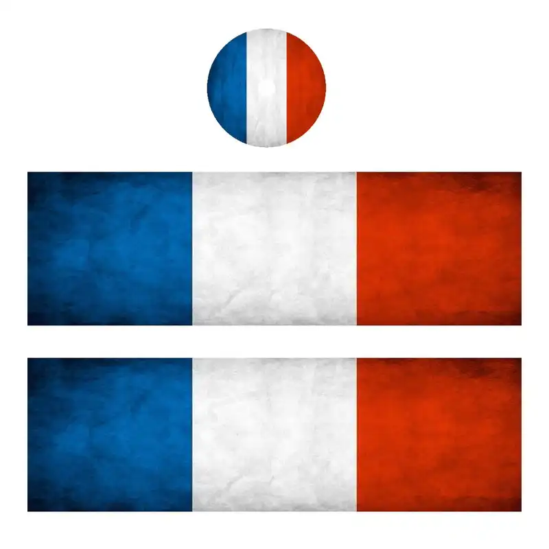 برچسب پارکابی و باک خودرو طرح پرچم فرانسه کد SB008 مناسب برای 206  بسته سه عددی