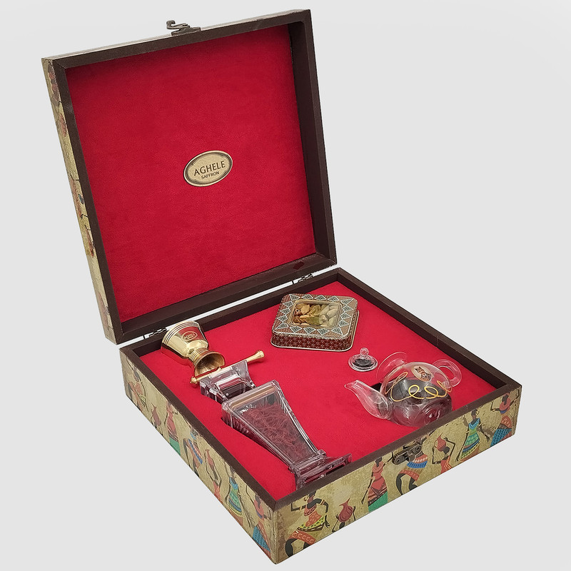 زعفران کادویی عاقله - 5 گرم به همراه هل - 40 گرم