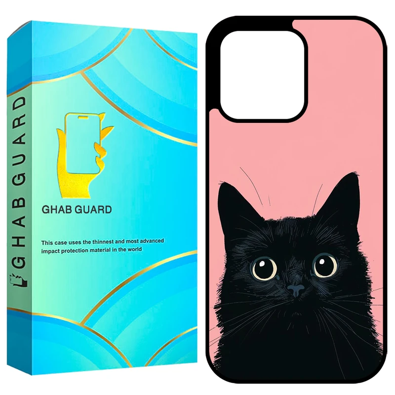  کاور قاب گارد طرح گربه مدل GCHP15PM مناسب برای گوشی موبایل اپل iPhone 15 Pro Max