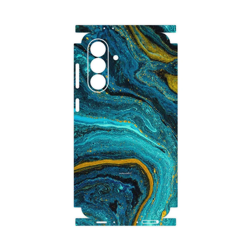 برچسب پوششی ماهوت مدل Turquoise marblewith golden streaks-FullSkin مناسب برای گوشی موبایل سامسونگ Galaxy A56