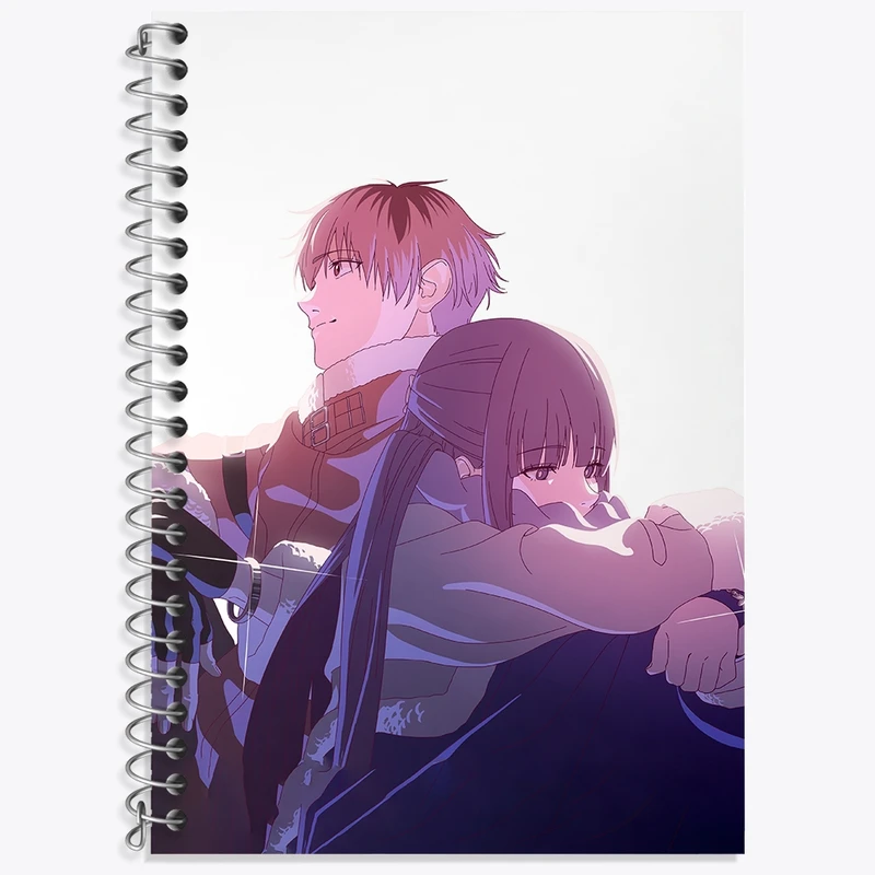 دفتر زبان 50 برگ خندالو مدل سه خط طرح انیمه فریرن (Frieren) کد 33899