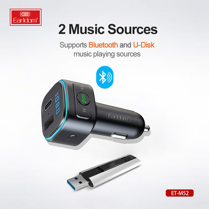 پخش‌کننده اف ام و شارژر فندکی خودرو ارلدام مدل M52