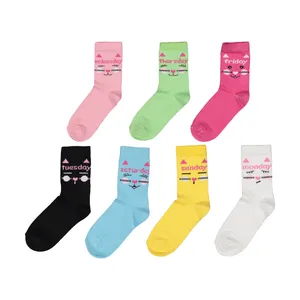 جوراب ساق بلند دخترانه ال سی وایکیکی مدل S267358Z4-K00-MIXYARNDYED بسته 7 عددی