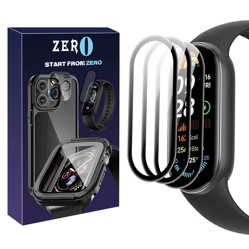 محافظ صفحه نمایش نانو زیرو مدل Pmma-ZR مناسب برای ساعت هوشمند شیائومی Mi band 9 بسته سه عددی