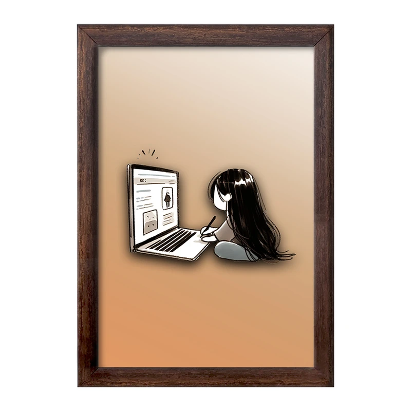 تابلو خندالو طرح دخترانه بامزه کد F3319