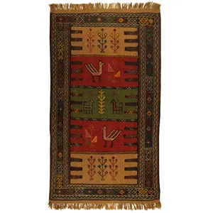 گلیم دستبافت دو متری کد 990794