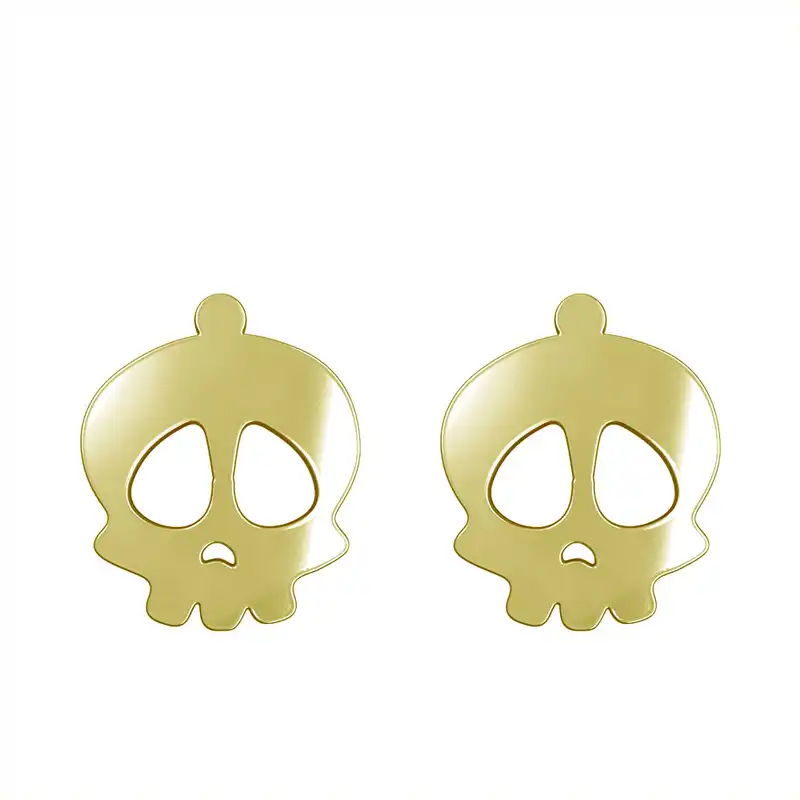 گوشواره طلا 18 عیار زنانه مدوپد مدل جمجمه کد GA1-15698