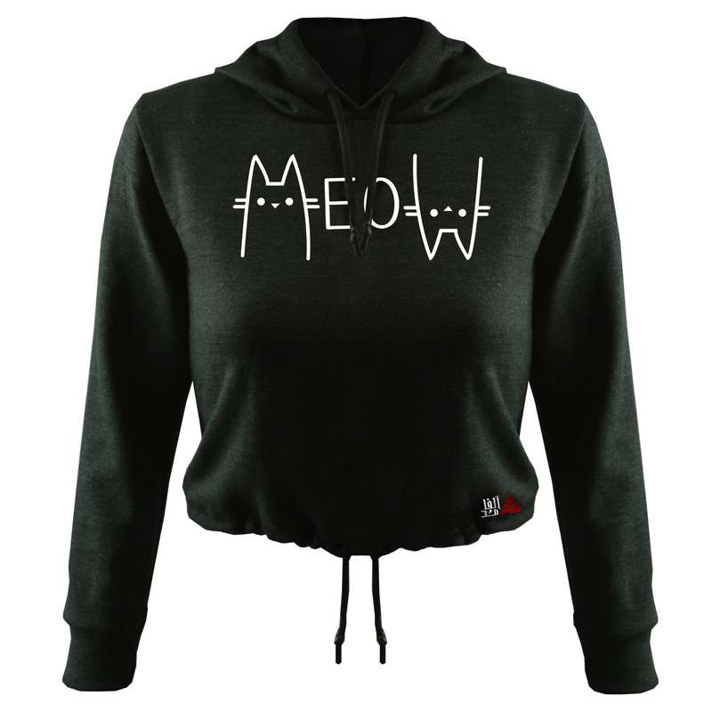 هودی زنانه مدل CAT کد T10 رنگ نوک مدادی 