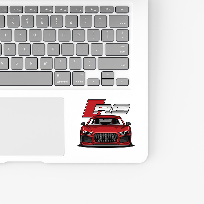 استیکر لپ تاپ و موبایل بووم طرح ماشین مدل Audi R8 کد KT10