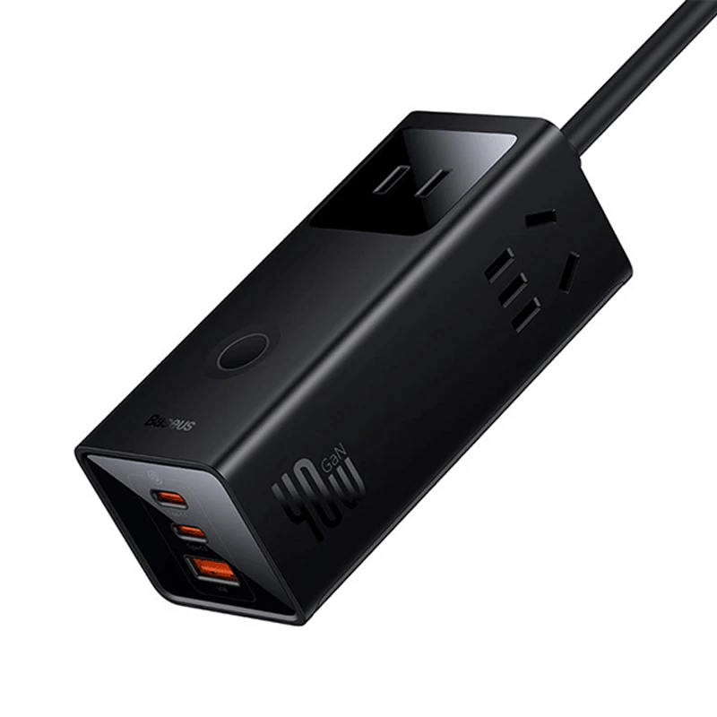 شارژر رومیزی 40 وات بیسوس مدل Power Combo Digital Powerstrip