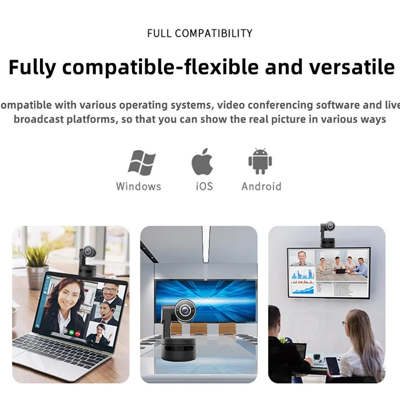 وب کم مدل 4K PTZ AI Function 4X Zoom Auto Tracking Focus