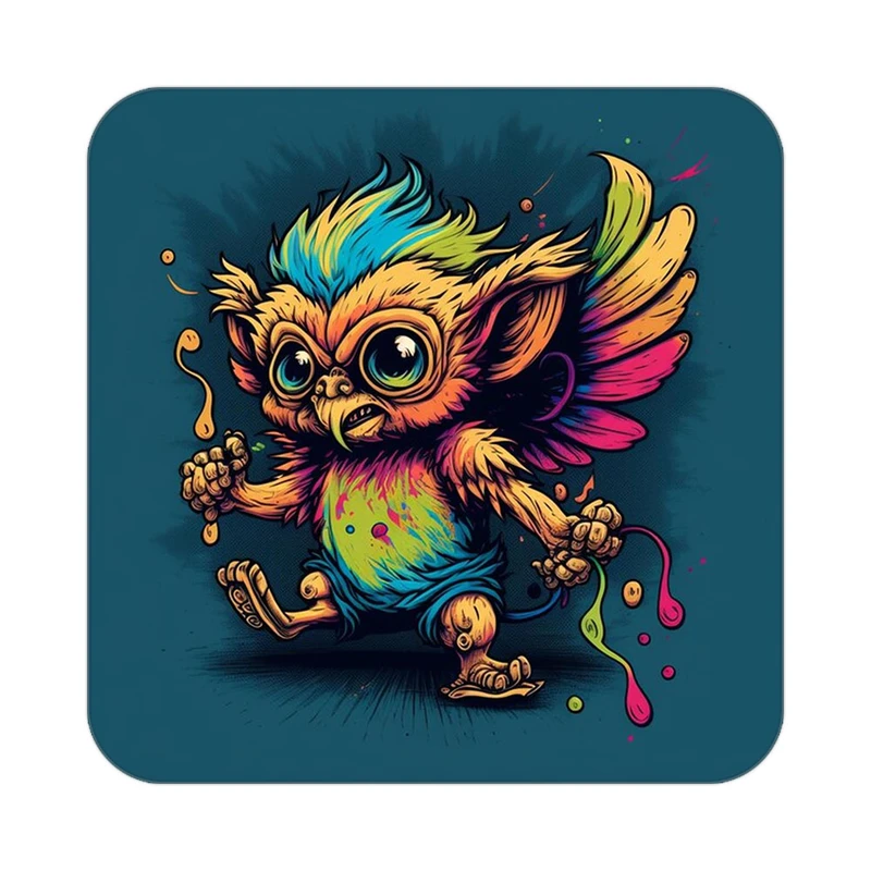 زیر لیوانی کاکتی طرح حیوانات رنگی مدل mp25684