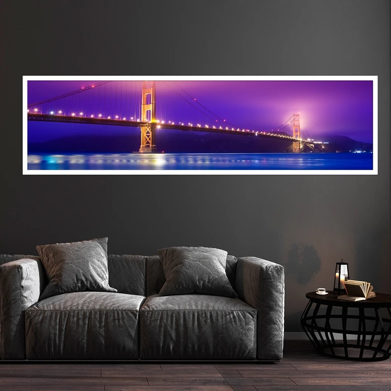 تابلو بکلیت طرح پل گلدن گیت مدل کشیده W-7451