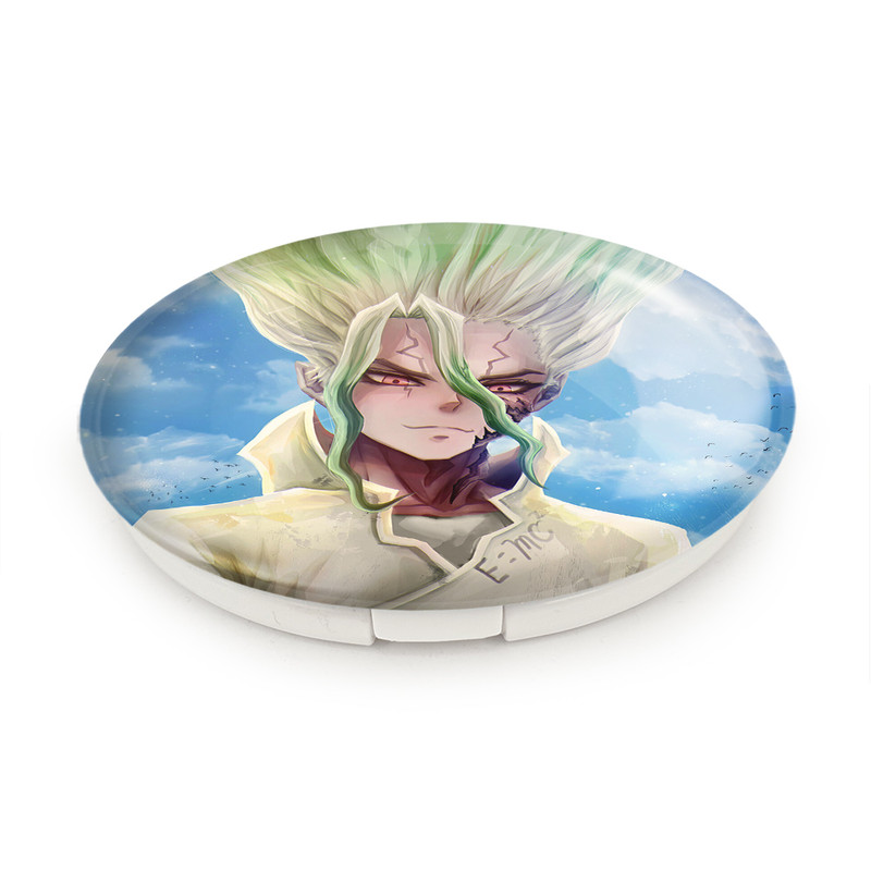آینه جیبی خندالو طرح سنکو انیمه دکتر استون Dr. Stone مدل تاشو کد 27495