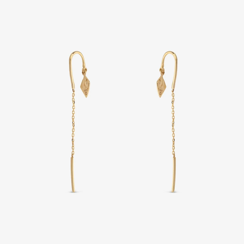 گوشواره بخیه‌ای طلا 18 عیار زنانه جواهری راز مدل 2412-41