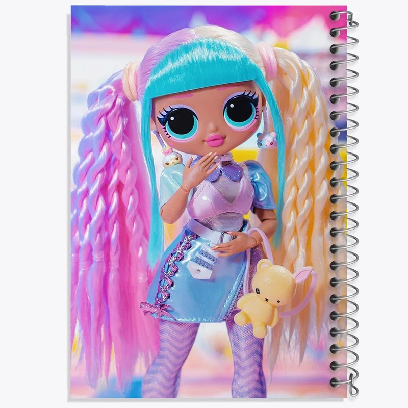 دفتر نقاشی 50 برگ خندالو مدل عروسک LOL کد 30625