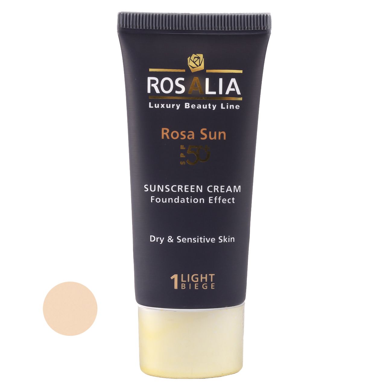 کرم ضد آفتاب رنگی رزالیا SPF50 مدل Dry and Sensitive Skin مناسب پوست های خشک و حساس حجم 40 میلی لیتر -  - 1