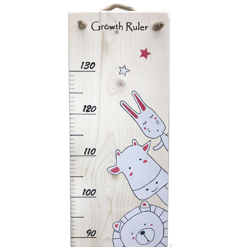 متر اندازه گیری کودک چوبکا طرح حیوانات