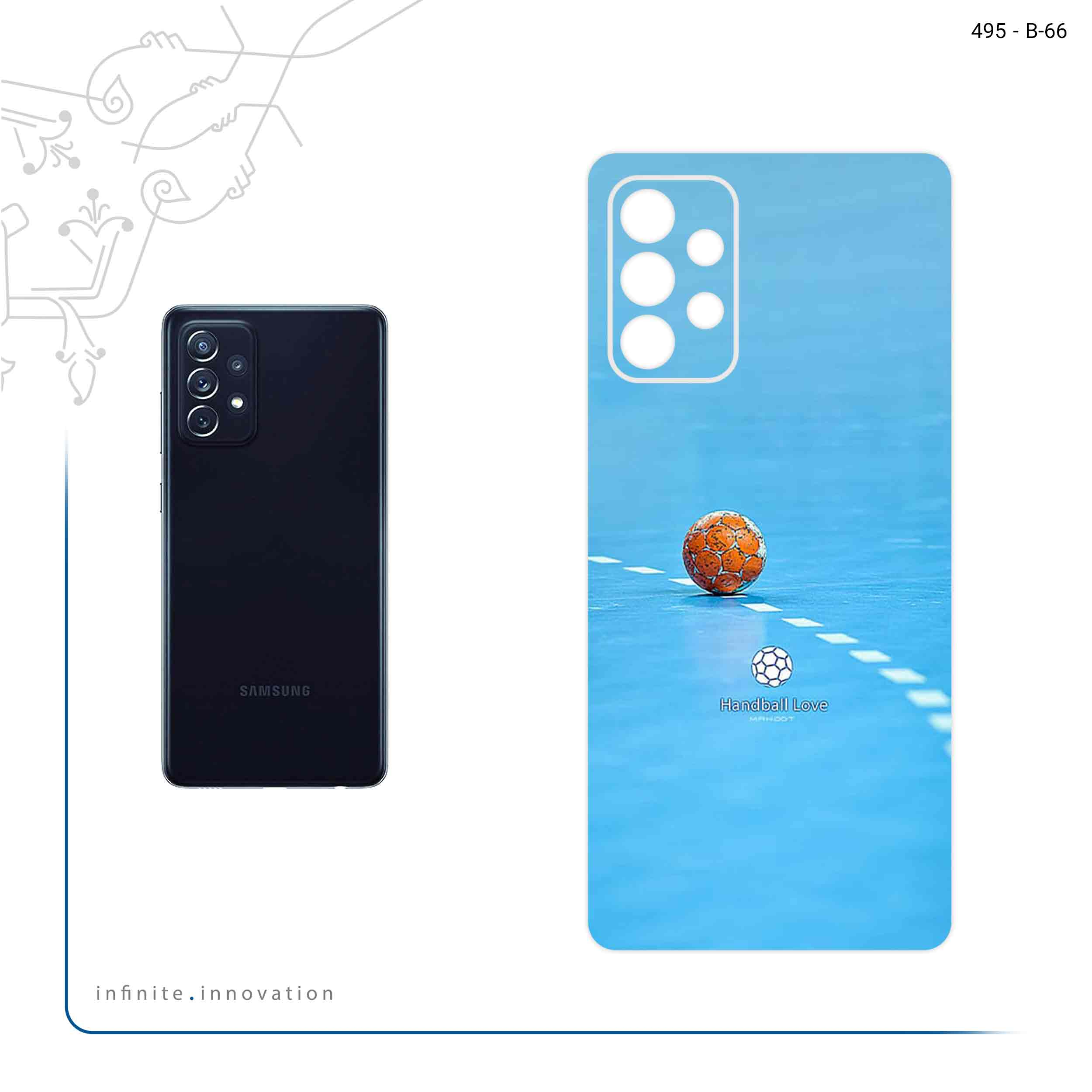 برچسب پوششی ماهوت مدل Handball مناسب برای گوشی موبایل سامسونگ Galaxy A72