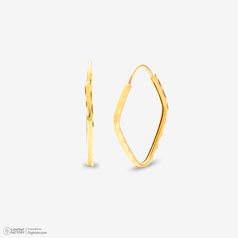 گوشواره حلقه‌ای طلا 18 عیار زنانه مایا ماهک مدل ME1248 - 2