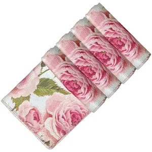 دستمال آشپزخانه بی تی مدل رز کد 25x252 بسته 4 عددی