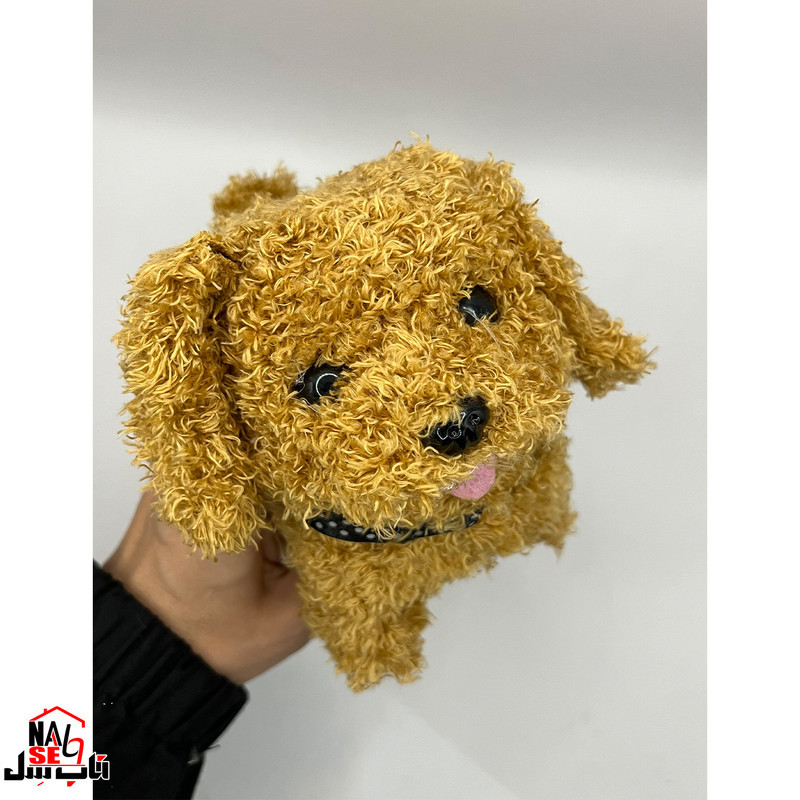 عروسک ناب سل مدل سگ پولیشی فرفری پاکوتاه موزیکال ارتفاع 15 سانتی متر