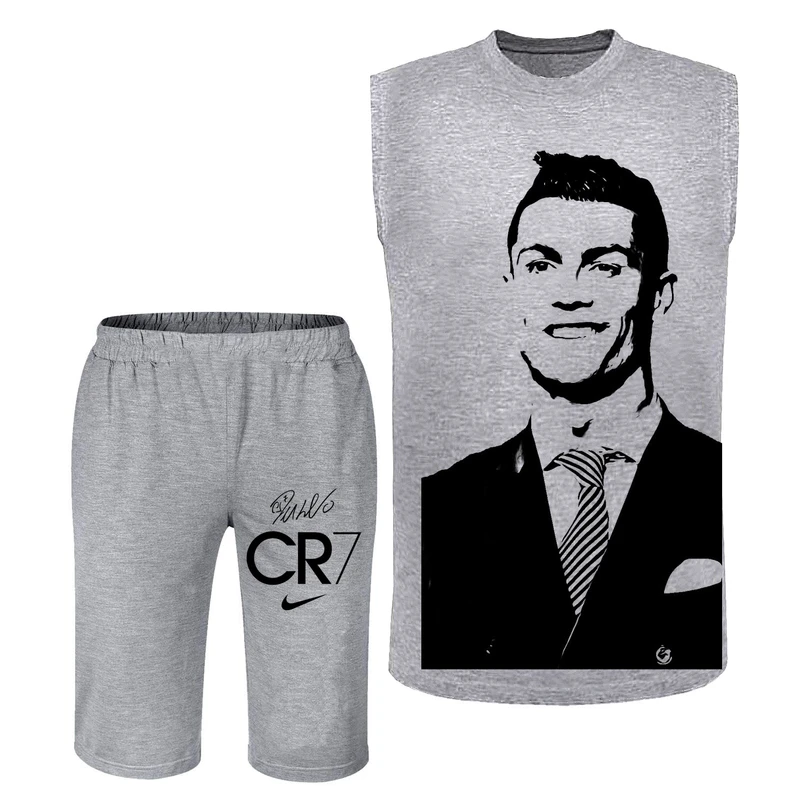 ست تاپ و شلوارک مردانه مدل N08 CR7