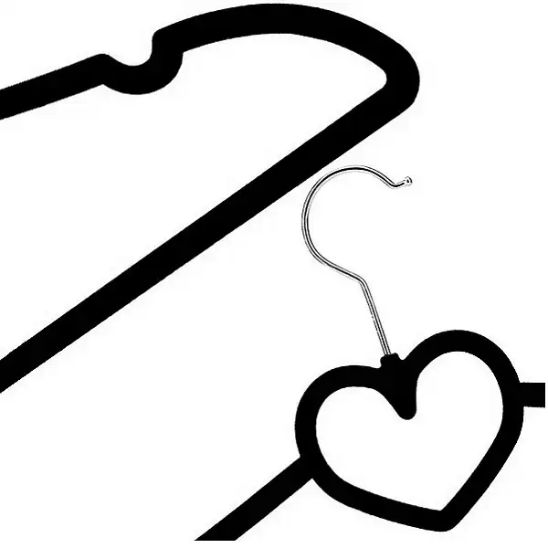 چوب لباسی مدل قلبی کد kcz85 بسته 5 عددی