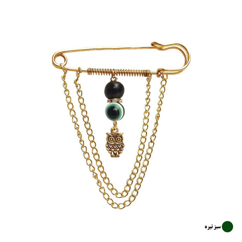 سنجاق سینه زنانه مدل چشم نظر به همراه گیره روسری