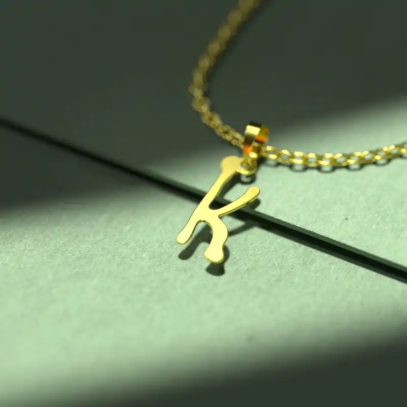 گردنبند طلا 18 عیار زنانه مدوپد مدل حرف K کد H3-1-1518