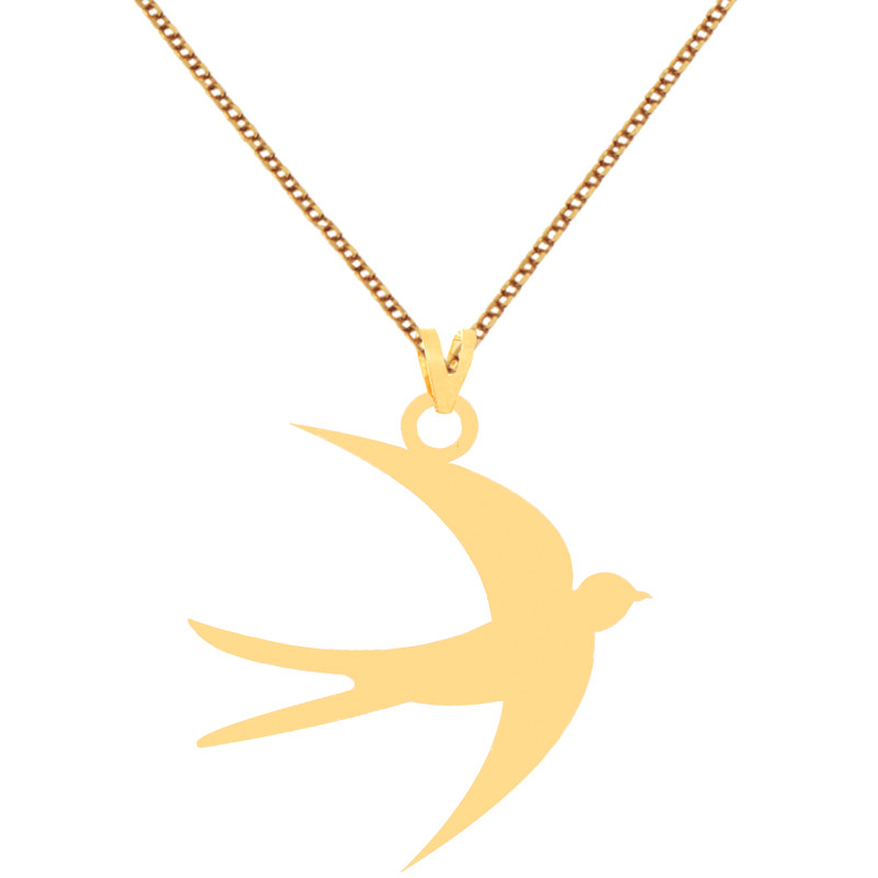 گردنبند طلا 18 عیار زنانه کرابو طرح پرستو مدل Kr70546