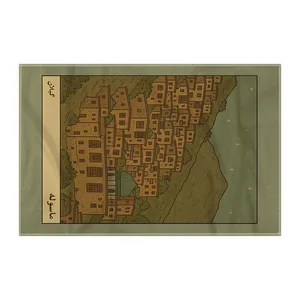 کاغذ کادو ترمه طراحان ایده مدل کارت روستای ماسوله کد map1501 سایز 57x37 سانتی متر