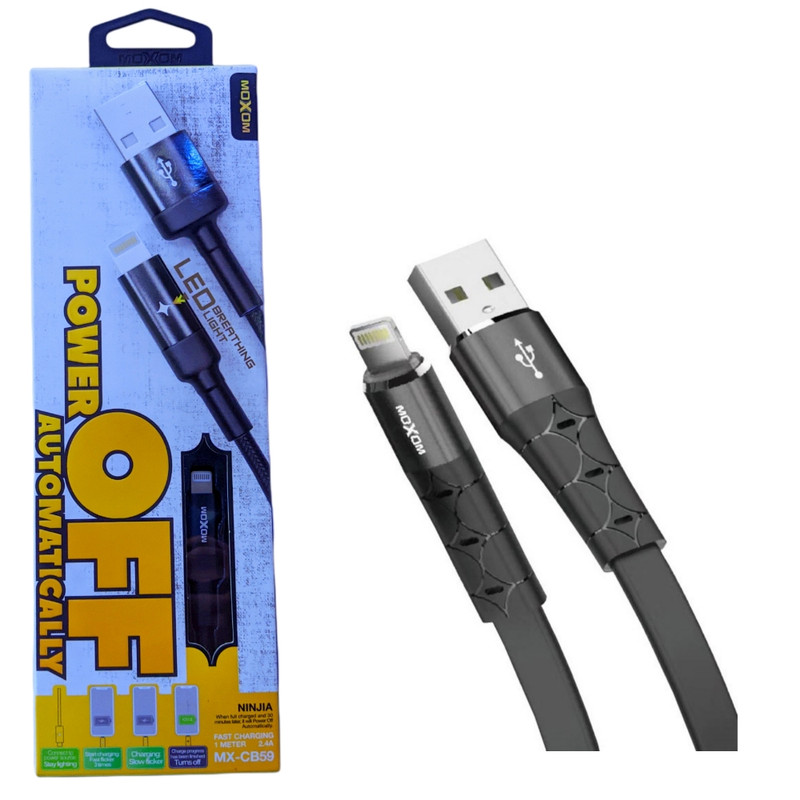 کابل تبدیل USB به لایتنینگ موکسوم مدل MX-CB59 طول 1 متر