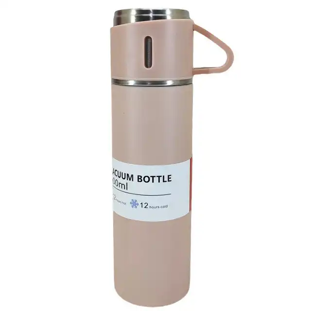 فلاسک مدل کادویی VACUUM FLASK SET کد 01 گنجایش 0.5 لیتر به همراه لیوان مجموعه 3 عددی