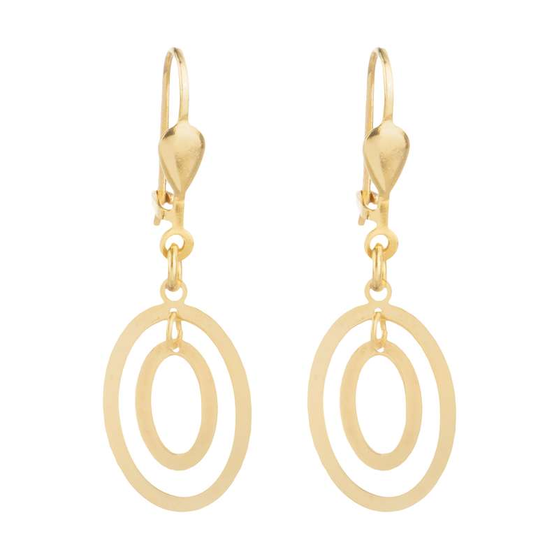 گوشواره طلا 18 عیار زنانه مایا ماهک مدل ME0818 طرح بیضی