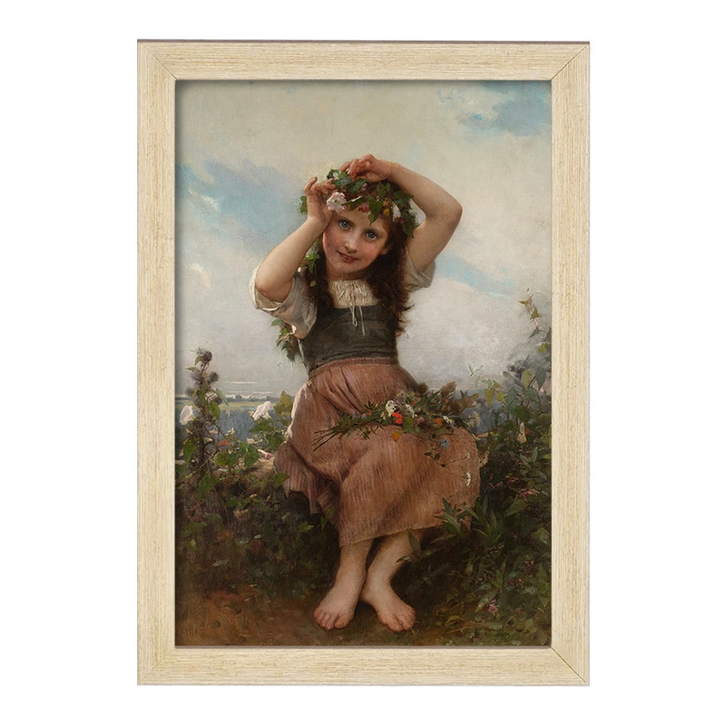 تابلو خندالو مدل نقاشی تاج گلهای وحشی اثر لئون ژان باسیل پررو کد F12372