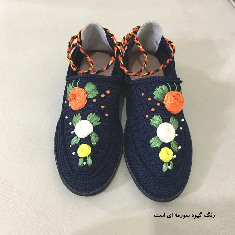 گیوه زنانه مدل گل کد 21