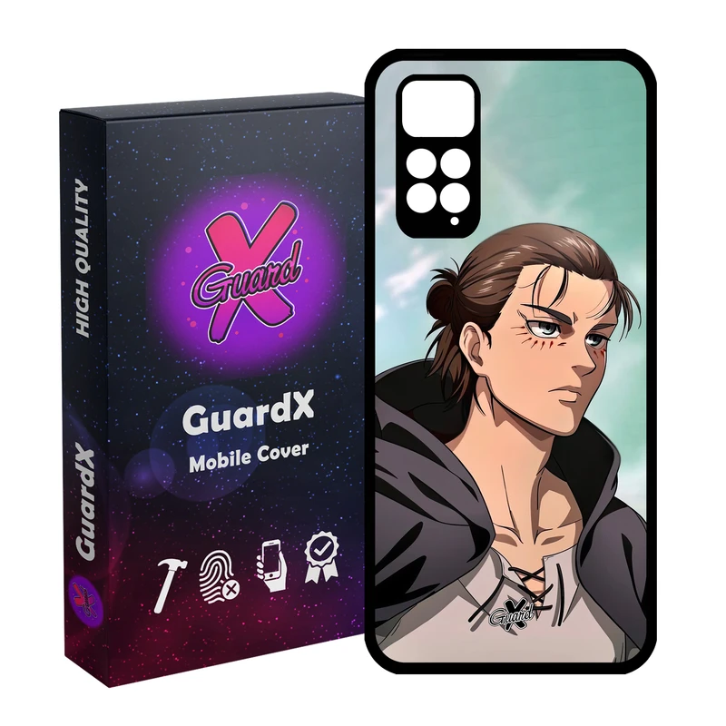کاور گارد ایکس طرح Eren Yeager Anime مدل Glass10626مناسب برای گوشی موبایل شیائومی Redmi Note 11S/ Note 11 4G