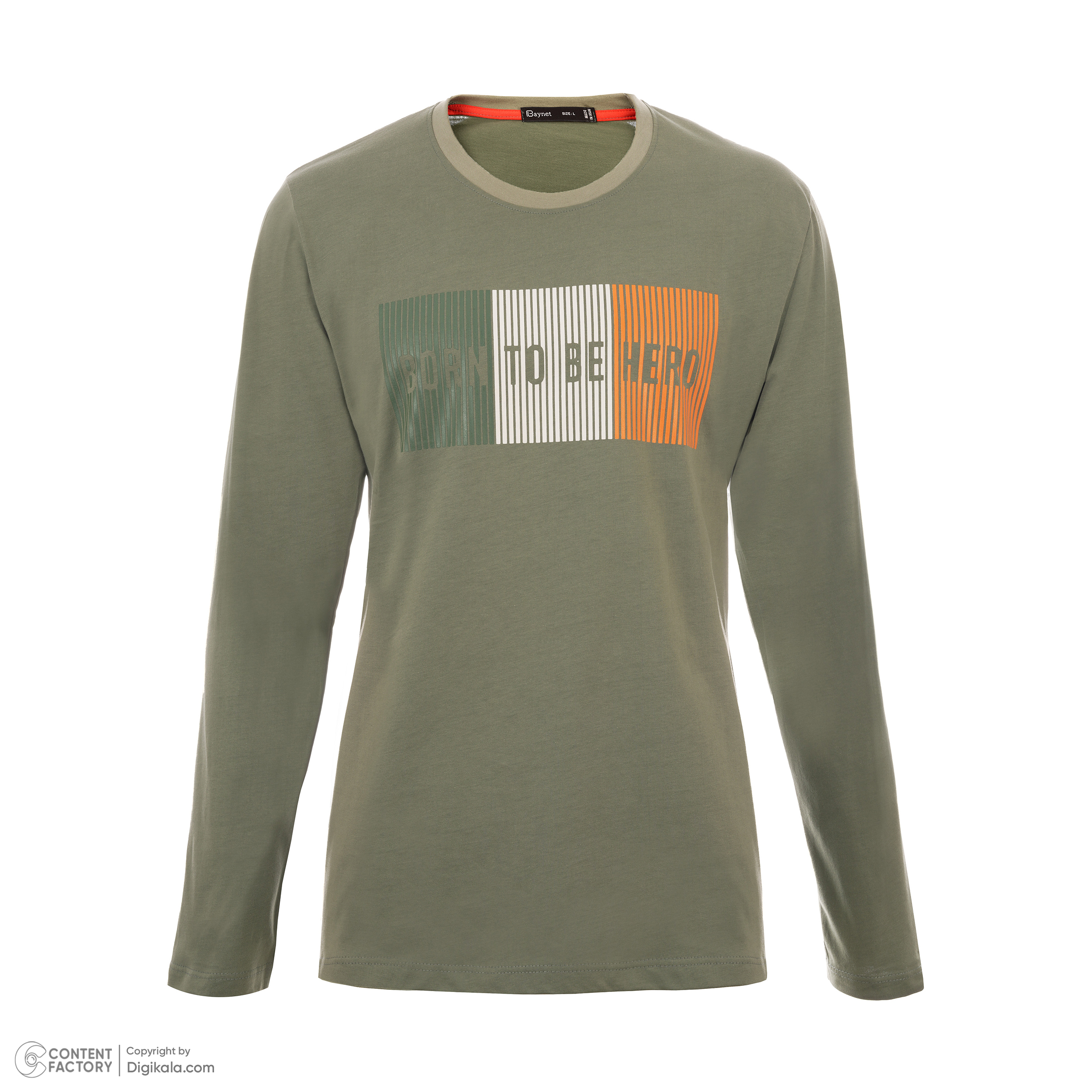 تی شرت آستین بلند مردانه باینت مدل 562-3 رنگ سبز