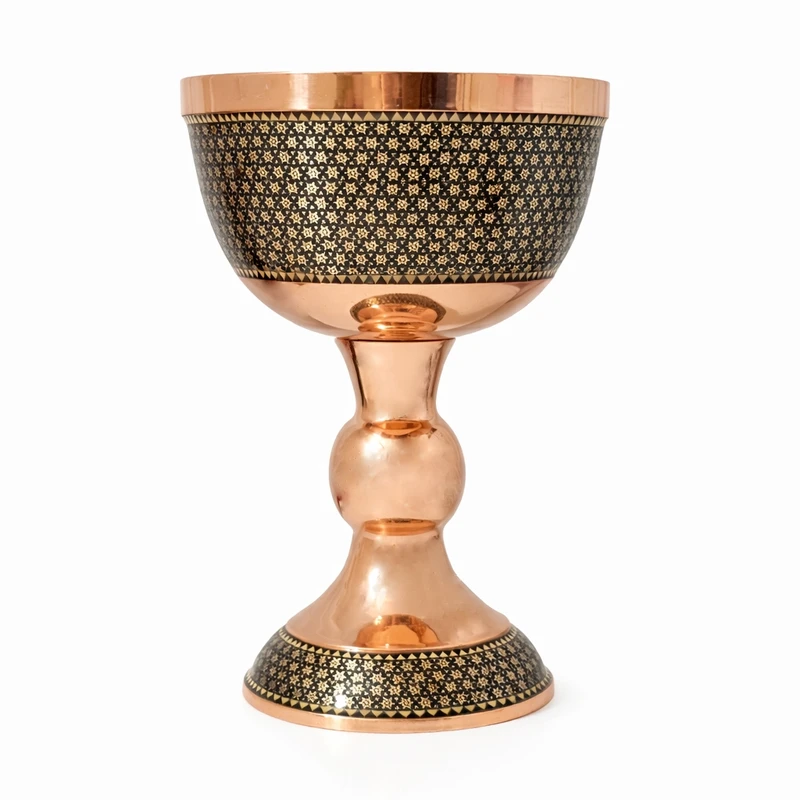 سنگاب خاتم کاری مسی نگارستان نیلی کد JR2901