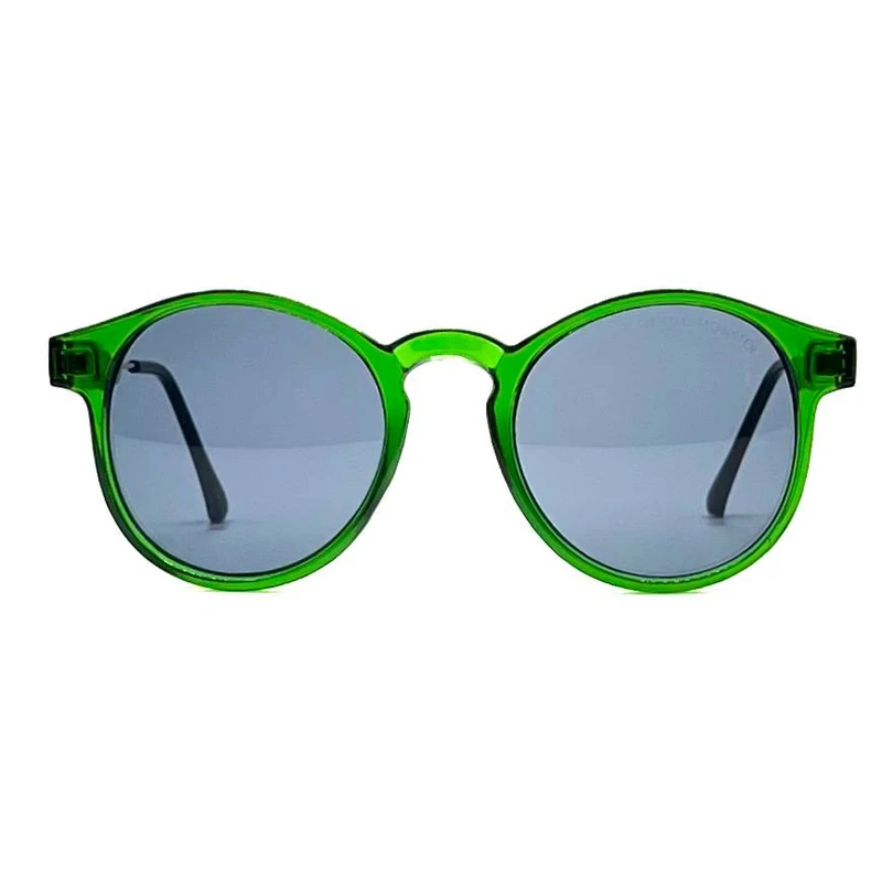 عکس شماره 3 : عینک آفتابی مدل گرد دسته فلزی-کائوچو کد gl-grn